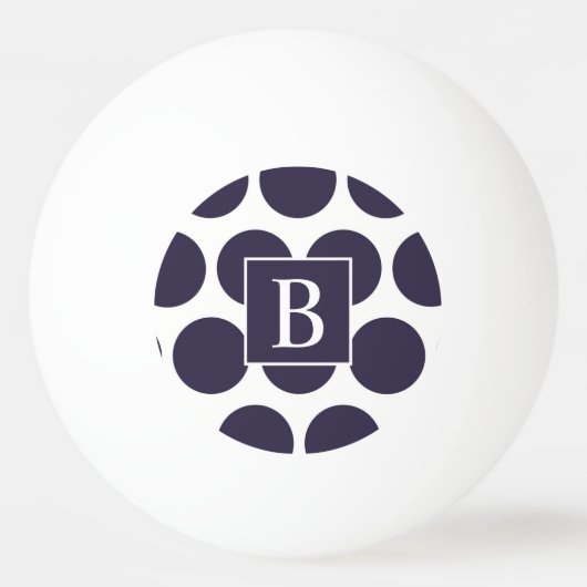 Monogram Navy Stippen Ping Pong Bal Pingpongbal (Voorkant)