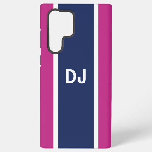 Monogram Navy Stripe MagSafe Tough Samsung Galaxy Hoesje (Achterkant)