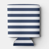 Monogram Navy Stripe & Pink Peony Blikjeskoeler (Achterkant)