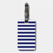 Monogram Navy Striped Bagagelabel (Achterkant verticaal)