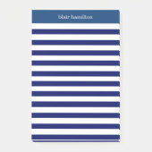 Monogram Navy Striped Post-it® Notes (Voorkant)