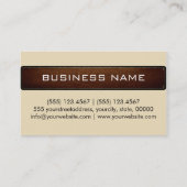 Monogram Nederlands wit modern leer Kijk Visitekaartje (Achterkant)