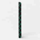 Monogram Neo Mint en Black Diamond Pattern Case-Mate iPhone Case (Achterkant/links)