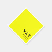 Monogram neon-geel servet (Hoek)