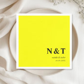 Monogram neon-geel servet