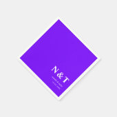 Monogram neon-paarse servet (Hoek)