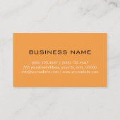 Monogram Neon wortelkleurachtergrond Visitekaartje (Achterkant)