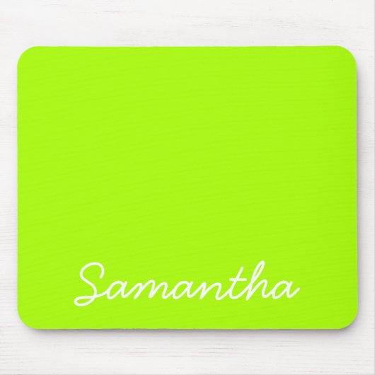 monogram neongroene mode muismat (Voorkant)