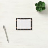 Monogram nep-koperen rooster op zwart post-it® notes (Kantoor)