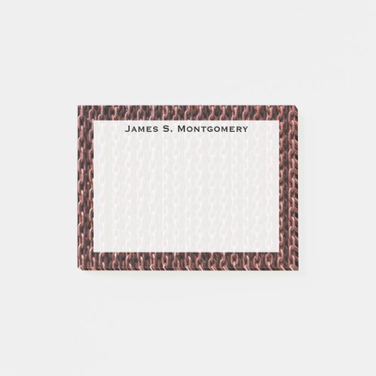 Monogram Nep Roestige Kettingen Post-it® Notes (Voorkant)