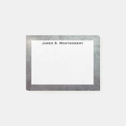 Monogram Nepgekraste Metaal Post-it® Notes (Voorkant)