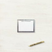 Monogram Nepgekraste Metaal Post-it® Notes (Op bureau)