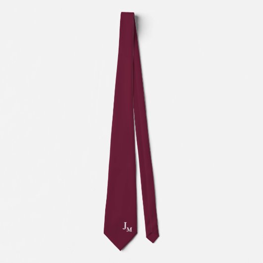 Monogram Nepzijde | Effen Kleur Heren Stropdas (Voorkant)