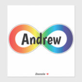 Monogram Neurodiversity Autism Acceptatie Rainbow Sticker (Vel)