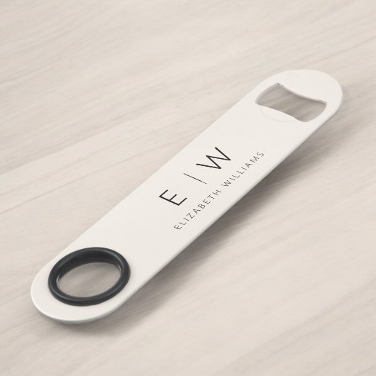 Monogram Neutraal Klassiek Modern Minimalistisch E Speed Flessenopener