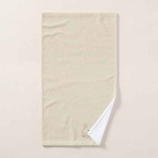 Monogram neutraal minimalistisch modern bad handdoek (Handdoek)