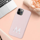 Monogram Neutraal Minimalistisch modern blush roze Case-Mate iPhone Case