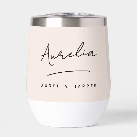 Monogram Neutraal Modern Handtekening Minimalistis (Voorkant)