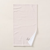 Monogram Neutraal Modern Minimaal Stijlvol Blush R Bad Handdoek (Handdoek)