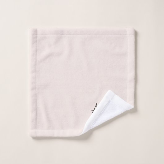 Monogram Neutraal Modern Minimaal Stijlvol Blush R Bad Handdoek (Wasdoekje)