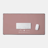 Monogram Neutraal Modern Minimalist Elegant Bureaumat (Keyboard & Muis)