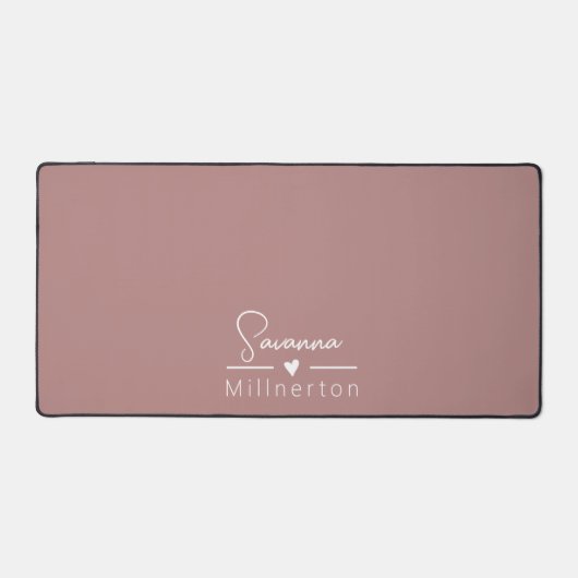 Monogram Neutraal Modern Minimalist Elegant Bureaumat (Voorkant)