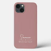 Monogram Neutraal Modern Minimalist Elegant Case-Mate iPhone Case (Achterkant)