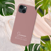 Monogram Neutraal Modern Minimalist Elegant Case-Mate iPhone Case