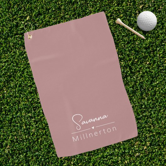 Monogram Neutraal Modern Minimalist Elegant Golfhanddoek