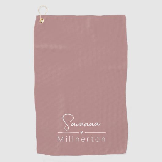 Monogram Neutraal Modern Minimalist Elegant Golfhanddoek (Voorkant)