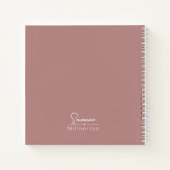 Monogram Neutraal Modern Minimalist Elegant Notitieboek (Achterkant)