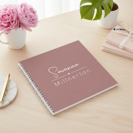 Monogram Neutraal Modern Minimalist Elegant Notitieboek