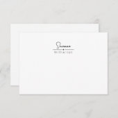 Monogram Neutraal Modern Minimalist Elegant Notitiekaartje (Voorkant / Achterkant)