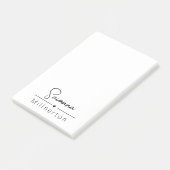 Monogram Neutraal Modern Minimalist Elegant Post-it® Notes (Schuin)