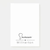 Monogram Neutraal Modern Minimalist Elegant Post-it® Notes (Voorkant)