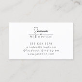 Monogram Neutraal Modern Minimalist Elegant Visitekaartje (Achterkant)