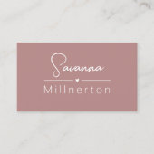 Monogram Neutraal Modern Minimalist Elegant Visitekaartje (Voorkant)