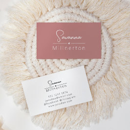 Monogram Neutraal Modern Minimalist Elegant Visitekaartje