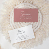 Monogram Neutraal Modern Minimalist Elegant Visitekaartje