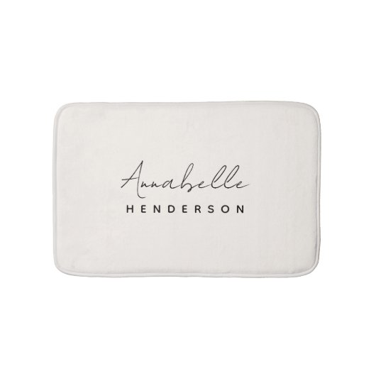 Monogram Neutraal | Modern minimalistisch stijlvol Badmat (Voorkant)