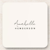 Monogram Neutraal | Modern minimalistisch stijlvol Bier Onderzetter (Voorkant)