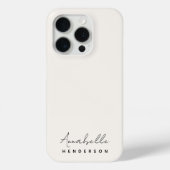 Monogram Neutraal | Modern minimalistisch stijlvol Case-Mate iPhone Hoesje (Back)