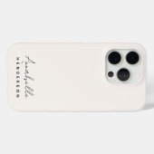 Monogram Neutraal | Modern minimalistisch stijlvol Case-Mate iPhone Hoesje (Back (Horizontal))