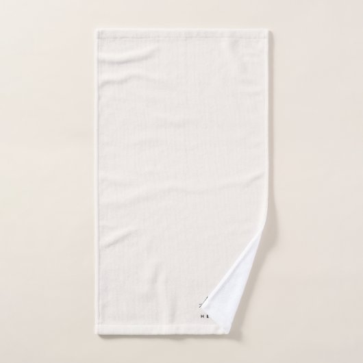 Monogram Neutraal | Modern minimalistisch stijlvol Handdoek (Handdoek)