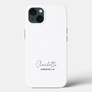 Monogram Neutraal Modern minimalistisch stijlvol iPhone 13 Hoesje