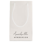 Monogram Neutraal | Modern minimalistisch stijlvol Klein Cadeauzakje (Voorkant)