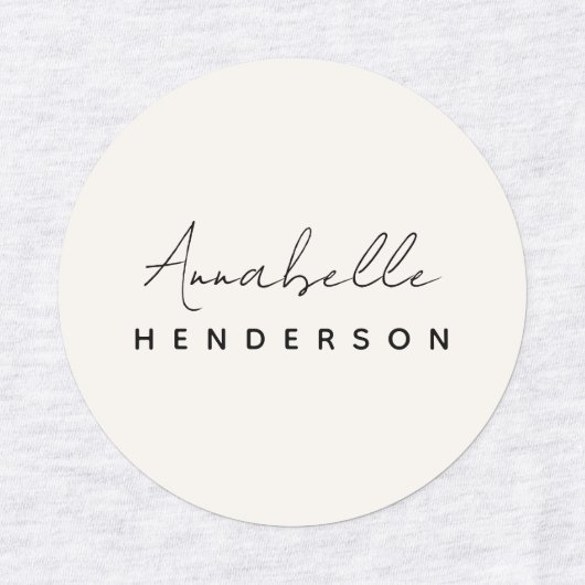 Monogram Neutraal | Modern minimalistisch stijlvol Labels (Design 1)