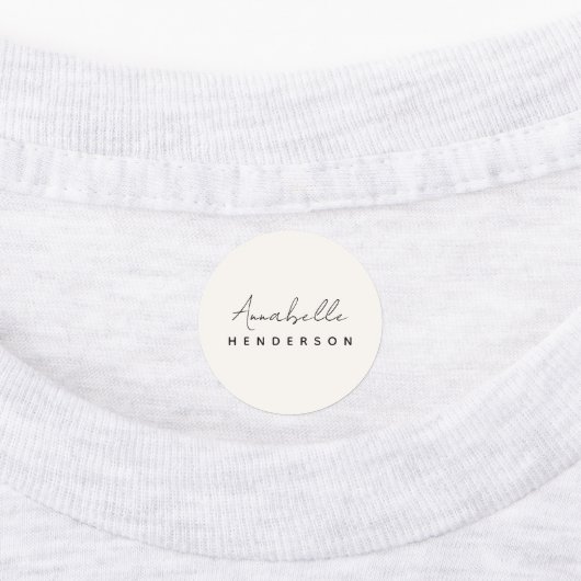 Monogram Neutraal | Modern minimalistisch stijlvol Labels (Aangebracht)