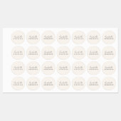 Monogram Neutraal | Modern minimalistisch stijlvol Labels (Vel)