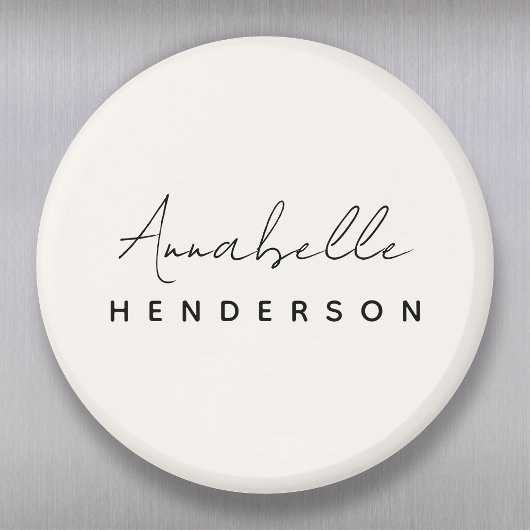 Monogram Neutraal | Modern minimalistisch stijlvol Magneet